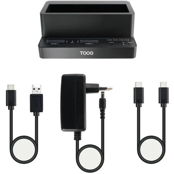 Tooq TQDS-502B Docking Station para SSD M.2 NVMe/SATA y HDD/SSD SATA Tooq TQDS-502B Docking Station para SSD M.2 NVMe/SATA y HDD/SSD SATA